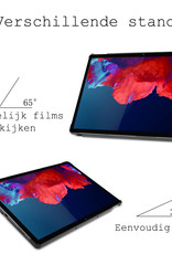 BASEY. Hoesje Geschikt voor Lenovo Tab P11 Hoes Case Tablet Hoesje Tri-fold Met Screenprotector - Hoes Geschikt voor Lenovo Tab P11 Hoesje Hard Cover Bookcase Hoes - Bloesem