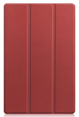 BASEY. Hoesje Geschikt voor Lenovo Tab P11 Hoes Case Tablet Hoesje Tri-fold Met Screenprotector - Hoes Geschikt voor Lenovo Tab P11 Hoesje Hard Cover Bookcase Hoes - Donkerrood