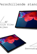 BASEY. Hoesje Geschikt voor Lenovo Tab P11 Hoes Case Tablet Hoesje Tri-fold Met Screenprotector - Hoes Geschikt voor Lenovo Tab P11 Hoesje Hard Cover Bookcase Hoes - Eiffeltoren