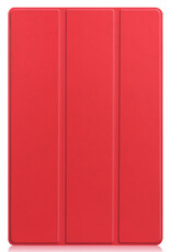 BASEY. Hoesje Geschikt voor Lenovo Tab P11 Hoes Case Tablet Hoesje Tri-fold Met Screenprotector - Hoes Geschikt voor Lenovo Tab P11 Hoesje Hard Cover Bookcase Hoes - Rood