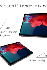 BASEY. Hoesje Geschikt voor Lenovo Tab P11 Hoes Case Tablet Hoesje Tri-fold Met Screenprotector - Hoes Geschikt voor Lenovo Tab P11 Hoesje Hard Cover Bookcase Hoes - Sterrenhemel