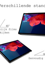 BASEY. Hoesje Geschikt voor Lenovo Tab P11 Hoes Case Tablet Hoesje Tri-fold Met Screenprotector - Hoes Geschikt voor Lenovo Tab P11 Hoesje Hard Cover Bookcase Hoes - Don't Touch Me