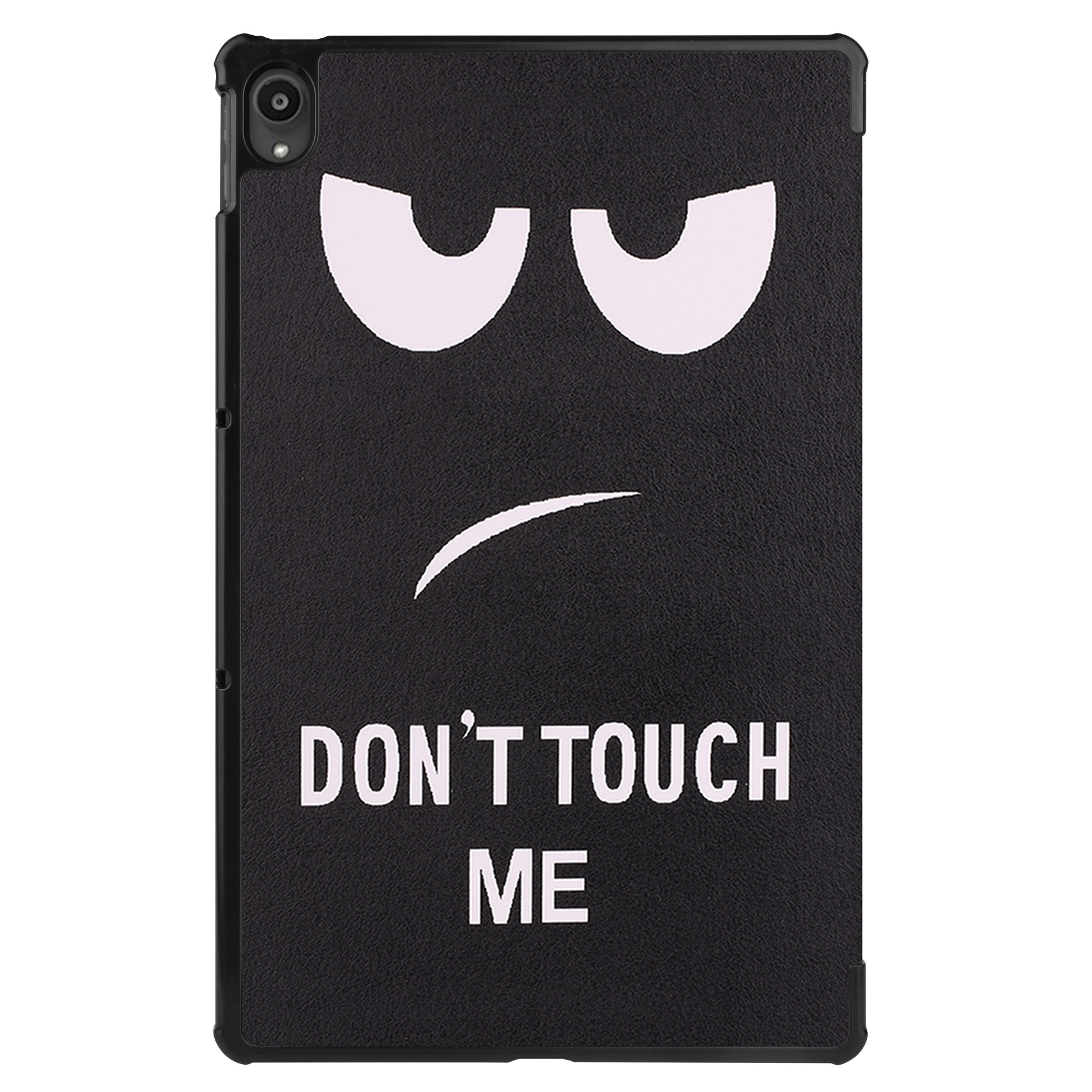 BASEY. Hoesje Geschikt voor Lenovo Tab P11 Hoes Case Tablet Hoesje Tri-fold Met Screenprotector - Hoes Geschikt voor Lenovo Tab P11 Hoesje Hard Cover Bookcase Hoes - Don't Touch Me