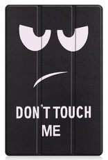 BASEY. Hoesje Geschikt voor Lenovo Tab P11 Hoes Case Tablet Hoesje Tri-fold Met Screenprotector - Hoes Geschikt voor Lenovo Tab P11 Hoesje Hard Cover Bookcase Hoes - Don't Touch Me