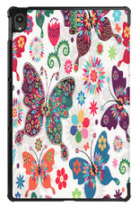 NoXx Hoesje Geschikt voor Lenovo Tab P11 Hoesje Case Hard Cover Hoes Book Case Met Screenprotector - Vlinders