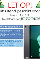 NoXx Hoesje Geschikt voor Lenovo Tab P11 Hoesje Case Hard Cover Hoes Book Case Met Screenprotector - Vlinders