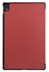 Nomfy Hoes Geschikt voor Lenovo Tab P11 Hoes Tri-fold Tablet Hoesje Case Met Screenprotector - Hoesje Geschikt voor Lenovo Tab P11 Hoesje Hardcover Bookcase - Donkerrood