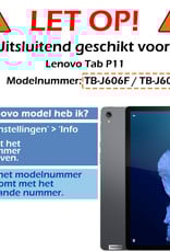 Nomfy Hoes Geschikt voor Lenovo Tab P11 Hoes Tri-fold Tablet Hoesje Case Met Screenprotector - Hoesje Geschikt voor Lenovo Tab P11 Hoesje Hardcover Bookcase - Elfje