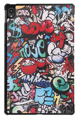 Nomfy Hoes Geschikt voor Lenovo Tab P11 Hoes Tri-fold Tablet Hoesje Case Met Screenprotector - Hoesje Geschikt voor Lenovo Tab P11 Hoesje Hardcover Bookcase - Graffity