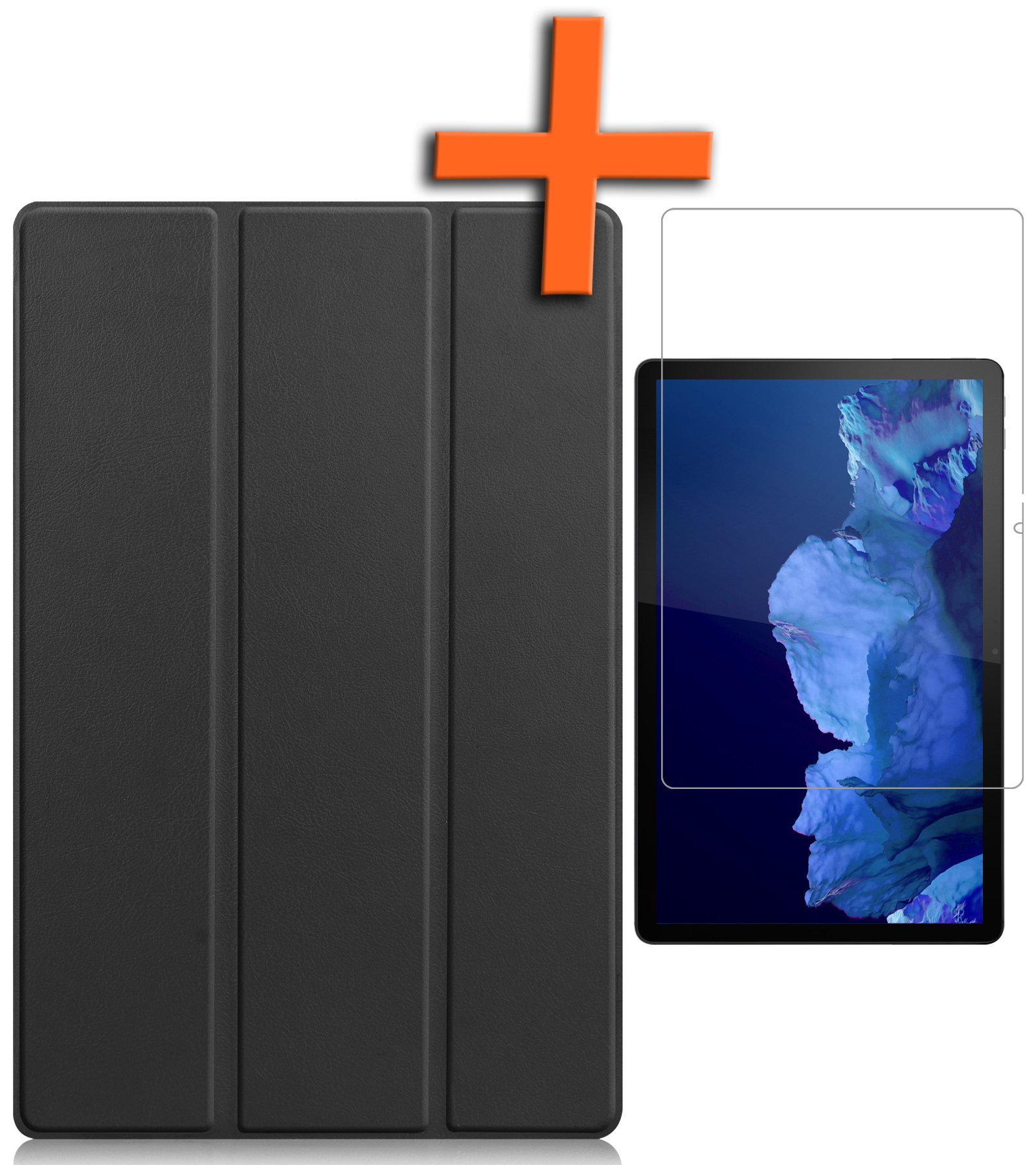 Lenovo Tab P11 Hoesje 11 inch Case En En Screenprotector - Lenovo Tab P11 Hoes Hardcover Hoesje En Screenprotector - Zwart