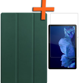 Nomfy Nomfy Lenovo Tab P11 Hoes Met Screenprotector - Donkergroen