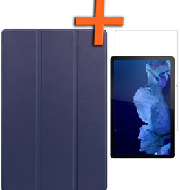 Nomfy Nomfy Lenovo Tab P11 Hoes Met Screenprotector - Donkerblauw