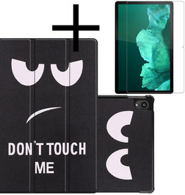 NoXx NoXx Lenovo Tab P11 Hoes Met Screenprotector - Don't touch me