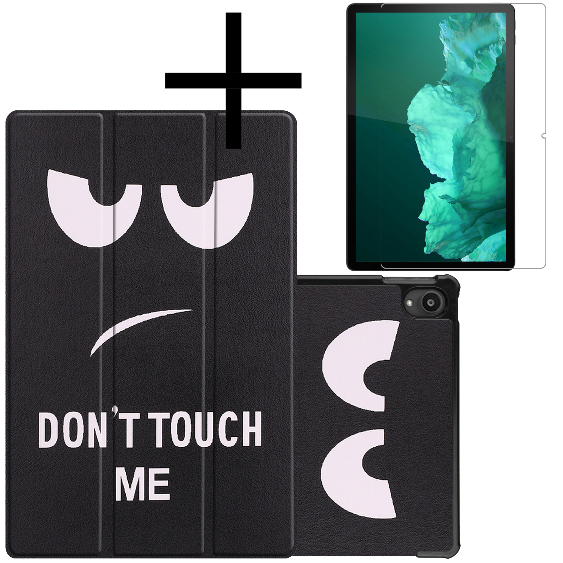 NoXx Lenovo Tab P11 Hoesje Case Hard Cover Hoes Book Case + Screenprotector - Touch