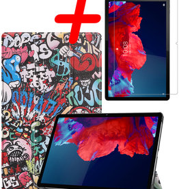 BASEY. BASEY. Lenovo Tab P11 Hoes Met Screenprotector - Graffity