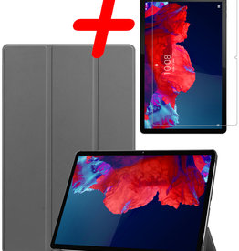 BASEY. BASEY. Lenovo Tab P11 Hoes Met Screenprotector - Grijs