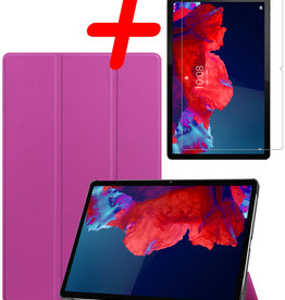 BASEY. BASEY. Lenovo Tab P11 Hoes Met Screenprotector - Paars