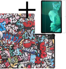 NoXx NoXx Lenovo Tab P11 Hoes Met Screenprotector - Graffity