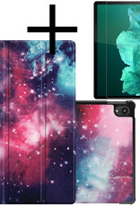 NoXx Hoesje Geschikt voor Lenovo Tab P11 Hoesje Case Hard Cover Hoes Book Case Met Screenprotector - Galaxy