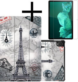 NoXx NoXx Lenovo Tab P11 Hoes Met Screenprotector - Eiffeltoren