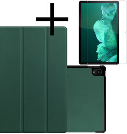 NoXx NoXx Lenovo Tab P11 Hoes Met Screenprotector - Donkergroen