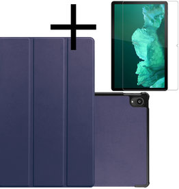 NoXx NoXx Lenovo Tab P11 Hoes Met Screenprotector - Donkerblauw