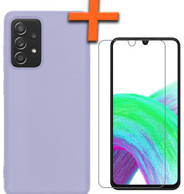 Nomfy Nomfy Samsung Galaxy A33 Hoesje Siliconen Met Screenprotector - Lila