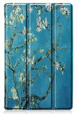 BASEY. Hoesje Geschikt voor Lenovo Tab M10 FHD Plus 2nd Gen Hoes Case Tablet Hoesje Tri-fold Met Screenprotector - Hoes Geschikt voor Lenovo Tab M10 FHD Plus (2e Gen) Hoesje Hard Cover Bookcase Hoes - Bloesem