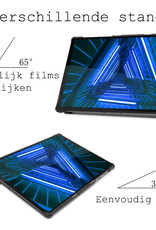 BASEY. Hoesje Geschikt voor Lenovo Tab M10 FHD Plus 2nd Gen Hoes Case Tablet Hoesje Tri-fold Met Screenprotector - Hoes Geschikt voor Lenovo Tab M10 FHD Plus (2e Gen) Hoesje Hard Cover Bookcase Hoes - Donkergroen