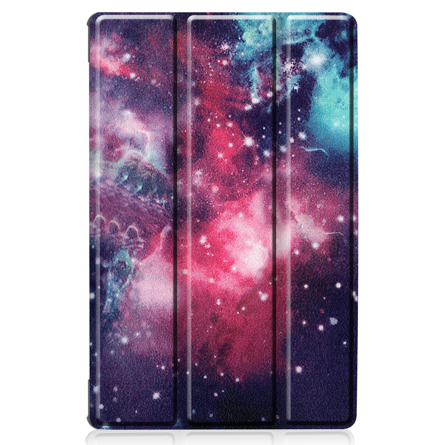 BASEY. Hoesje Geschikt voor Lenovo Tab M10 FHD Plus 2nd Gen Hoes Case Tablet Hoesje Tri-fold Met Screenprotector - Hoes Geschikt voor Lenovo Tab M10 FHD Plus (2e Gen) Hoesje Hard Cover Bookcase Hoes - Galaxy