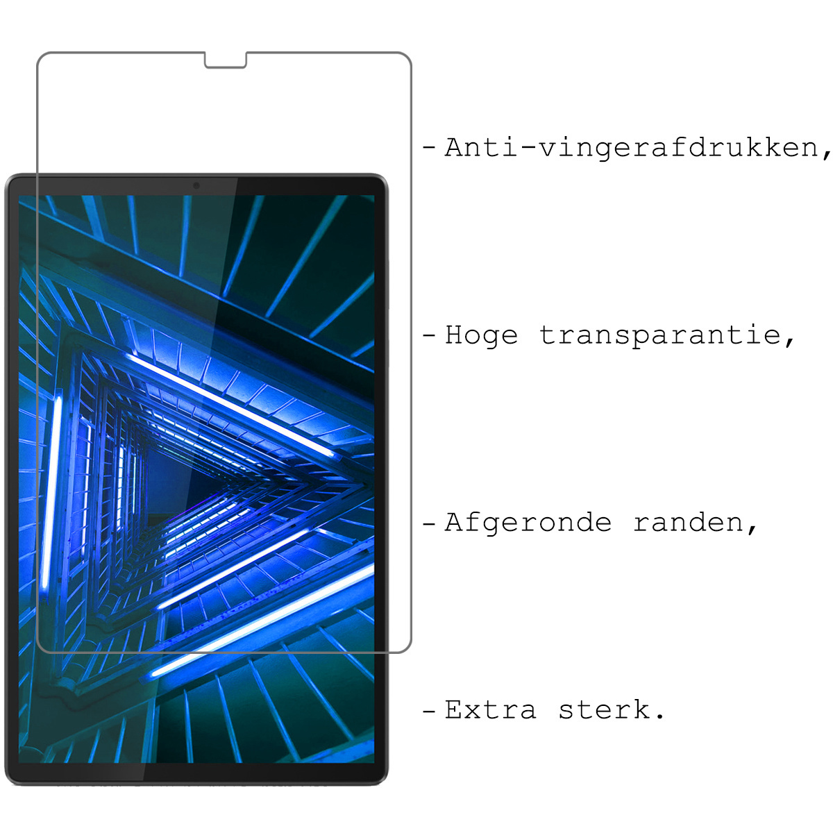 BASEY. Hoesje Geschikt voor Lenovo Tab M10 FHD Plus 2nd Gen Hoes Case Tablet Hoesje Tri-fold Met Screenprotector - Hoes Geschikt voor Lenovo Tab M10 FHD Plus (2e Gen) Hoesje Hard Cover Bookcase Hoes - Graffity