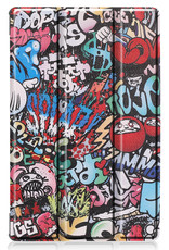 BASEY. Hoesje Geschikt voor Lenovo Tab M10 FHD Plus 2nd Gen Hoes Case Tablet Hoesje Tri-fold Met Screenprotector - Hoes Geschikt voor Lenovo Tab M10 FHD Plus (2e Gen) Hoesje Hard Cover Bookcase Hoes - Graffity