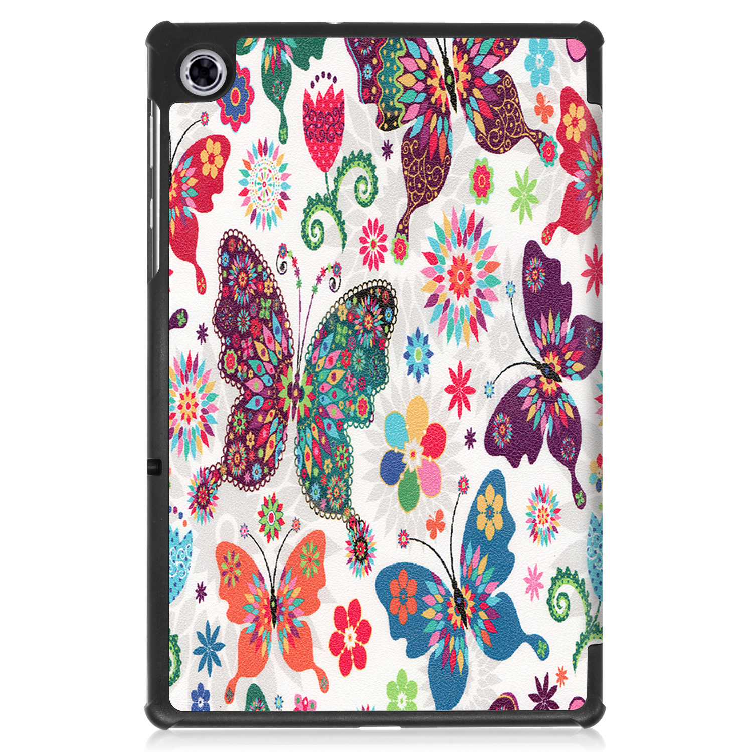 BASEY. Hoesje Geschikt voor Lenovo Tab M10 FHD Plus 2nd Gen Hoes Case Tablet Hoesje Tri-fold Met Screenprotector - Hoes Geschikt voor Lenovo Tab M10 FHD Plus (2e Gen) Hoesje Hard Cover Bookcase Hoes - Vlinders