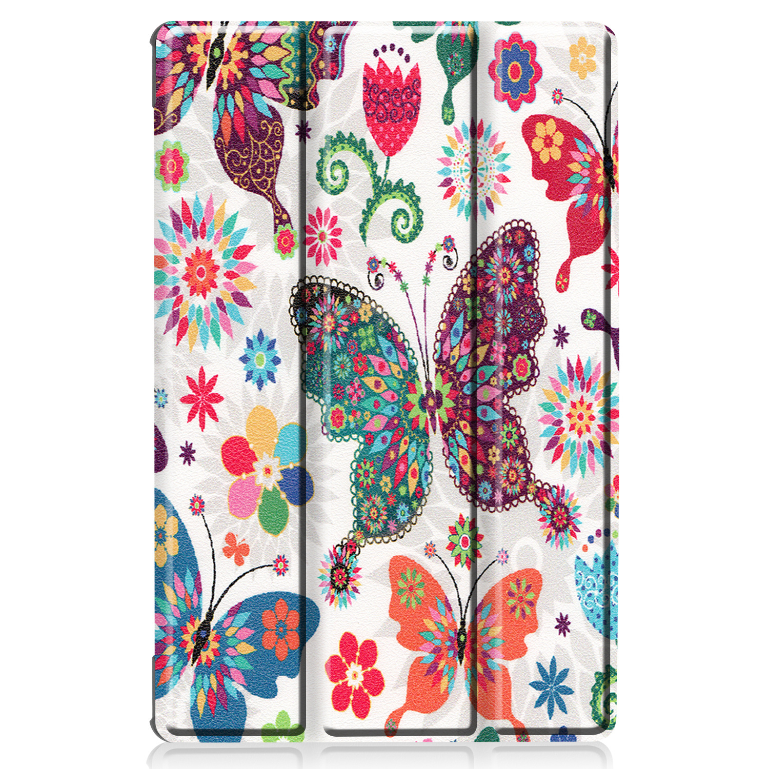 BASEY. Hoesje Geschikt voor Lenovo Tab M10 FHD Plus 2nd Gen Hoes Case Tablet Hoesje Tri-fold Met Screenprotector - Hoes Geschikt voor Lenovo Tab M10 FHD Plus (2e Gen) Hoesje Hard Cover Bookcase Hoes - Vlinders