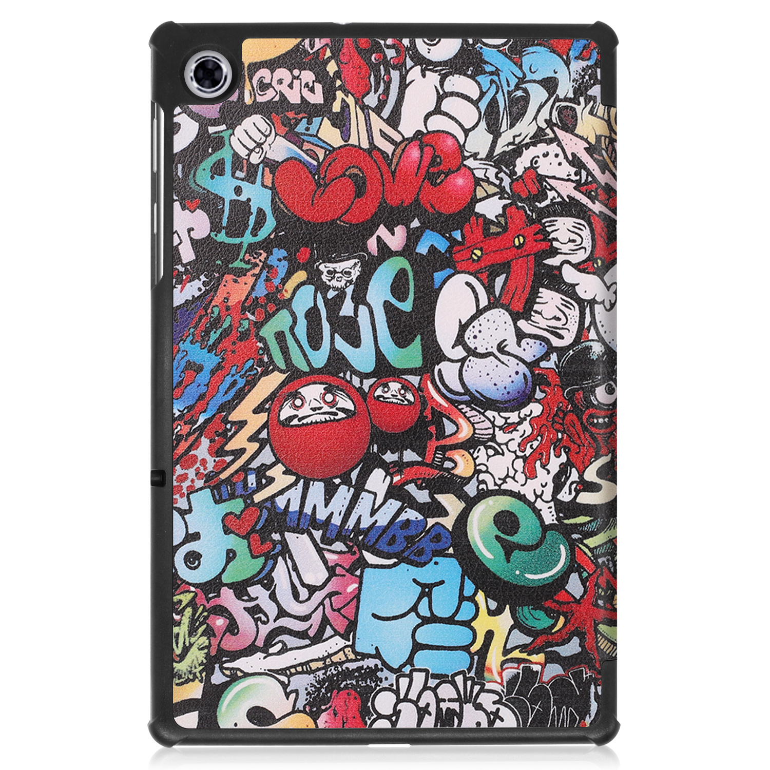 NoXx Hoesje Geschikt voor Lenovo Tab M10 FHD Plus 2nd Gen Hoesje Case Hard Cover Hoes Book Case Met Screenprotector - Graffity