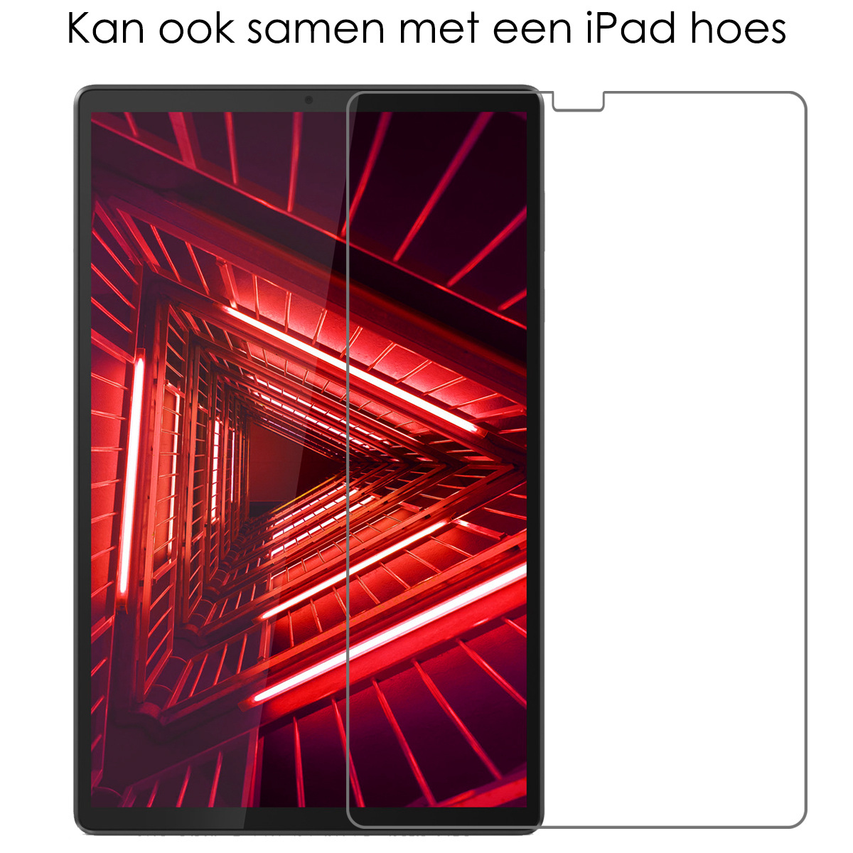NoXx Hoesje Geschikt voor Lenovo Tab M10 FHD Plus 2nd Gen Hoesje Case Hard Cover Hoes Book Case Met Screenprotector - Paars