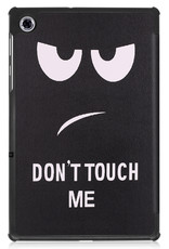 NoXx Hoesje Geschikt voor Lenovo Tab M10 FHD Plus 2nd Gen Hoesje Case Hard Cover Hoes Book Case Met Screenprotector - Don't Touch Me