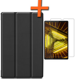 Nomfy Nomfy Lenovo Tab M10 Plus FHD Hoes Met Screenprotector - Zwart