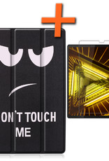 Nomfy Hoes Geschikt voor Lenovo Tab M10 FHD Plus 2nd Gen Hoes Tri-fold Tablet Hoesje Case Met Screenprotector - Hoesje Geschikt voor Lenovo Tab M10 FHD Plus (2e Gen) Hoesje Hardcover Bookcase - Don't Touch Me