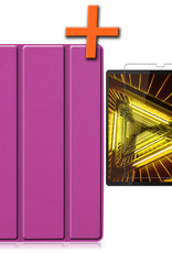 Nomfy Lenovo Tab M10 FHD Plus Hoesje 10.3 Inch Case En En Screenprotector - Lenovo Tab M10 FHD Plus Hoes Hardcover Hoesje En Screenprotector - Paars