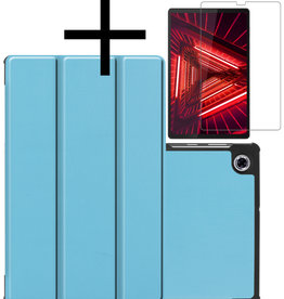 NoXx NoXx Lenovo Tab M10 Plus FHD Hoes Met Screenprotector - Lichtblauw