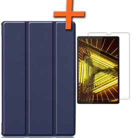 Nomfy Nomfy Lenovo Tab M10 Plus FHD Hoes Met Screenprotector - Donkerblauw
