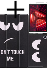 NoXx Hoesje Geschikt voor Lenovo Tab M10 FHD Plus 2nd Gen Hoesje Case Hard Cover Hoes Book Case Met Screenprotector - Don't Touch Me