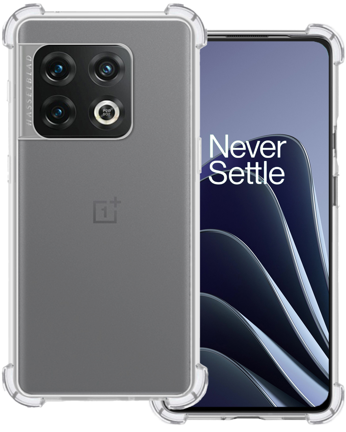 BASEY. Hoes Geschikt voor OnePlus 10 Pro Hoesje Shock Proof Case Hoes Siliconen - Hoesje Geschikt voor OnePlus 10 Pro Hoes Cover Shockproof - Transparant