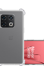 NoXx Hoes Geschikt voor OnePlus 10 Pro Hoesje Siliconen Cover Shock Proof Back Case Shockproof Hoes - Transparant
