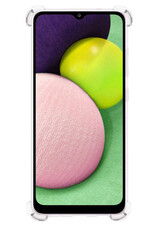 BASEY. Hoes Geschikt voor Samsung A02s Hoesje Shock Proof Case Hoes - Hoesje Geschikt voor Samsung Galaxy A02s Hoes Cover Shockproof - Transparant - 2 Stuks