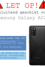 BASEY. Hoes Geschikt voor Samsung A02s Hoesje Shock Proof Case Hoes - Hoesje Geschikt voor Samsung Galaxy A02s Hoes Cover Shockproof - Transparant - 2 Stuks