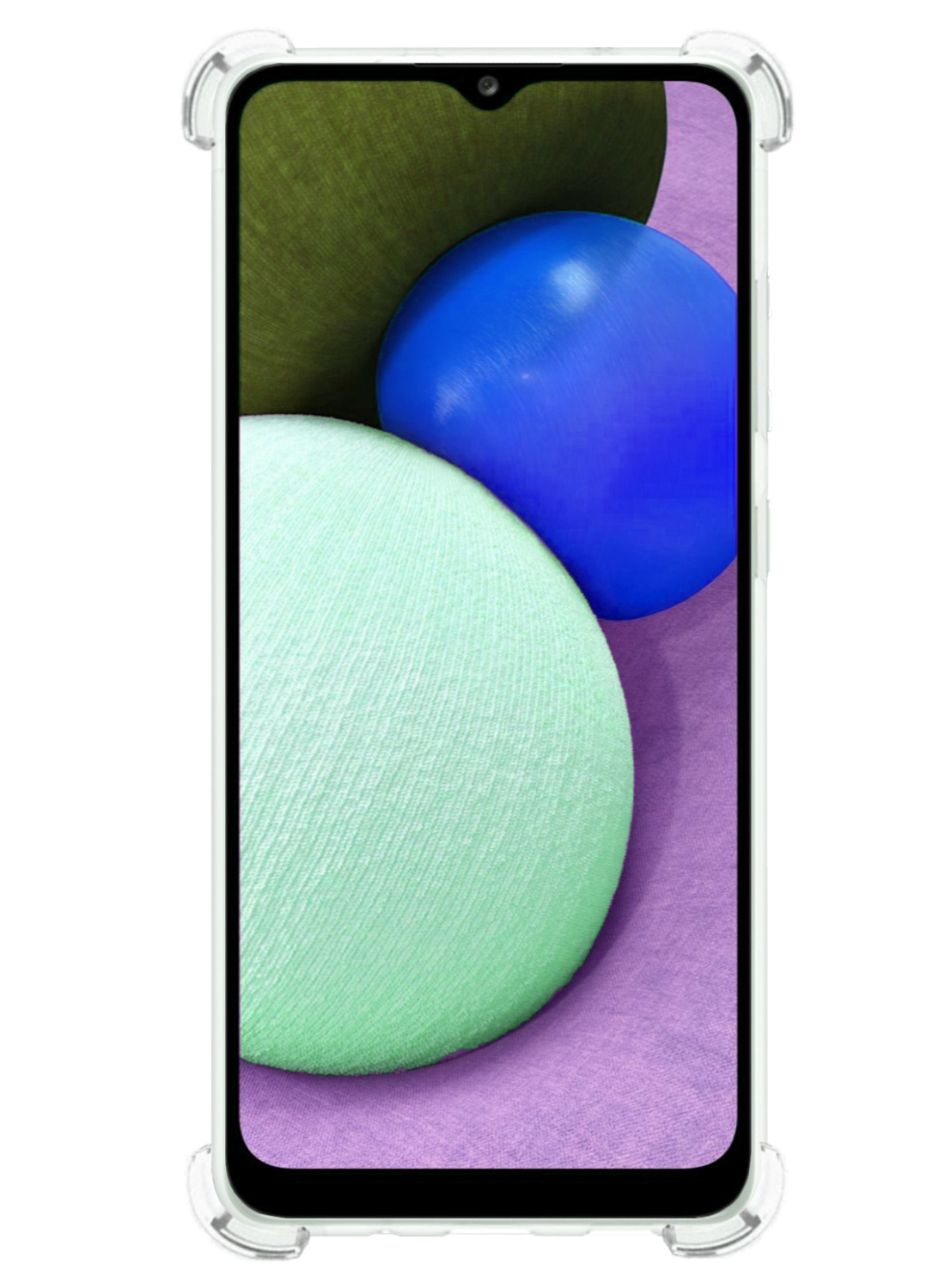 NoXx Hoes Geschikt voor Samsung A02s Hoesje Pasjeshouder Cover Shock Proof Case Siliconen Hoes Met Kaarthouder - Transparant