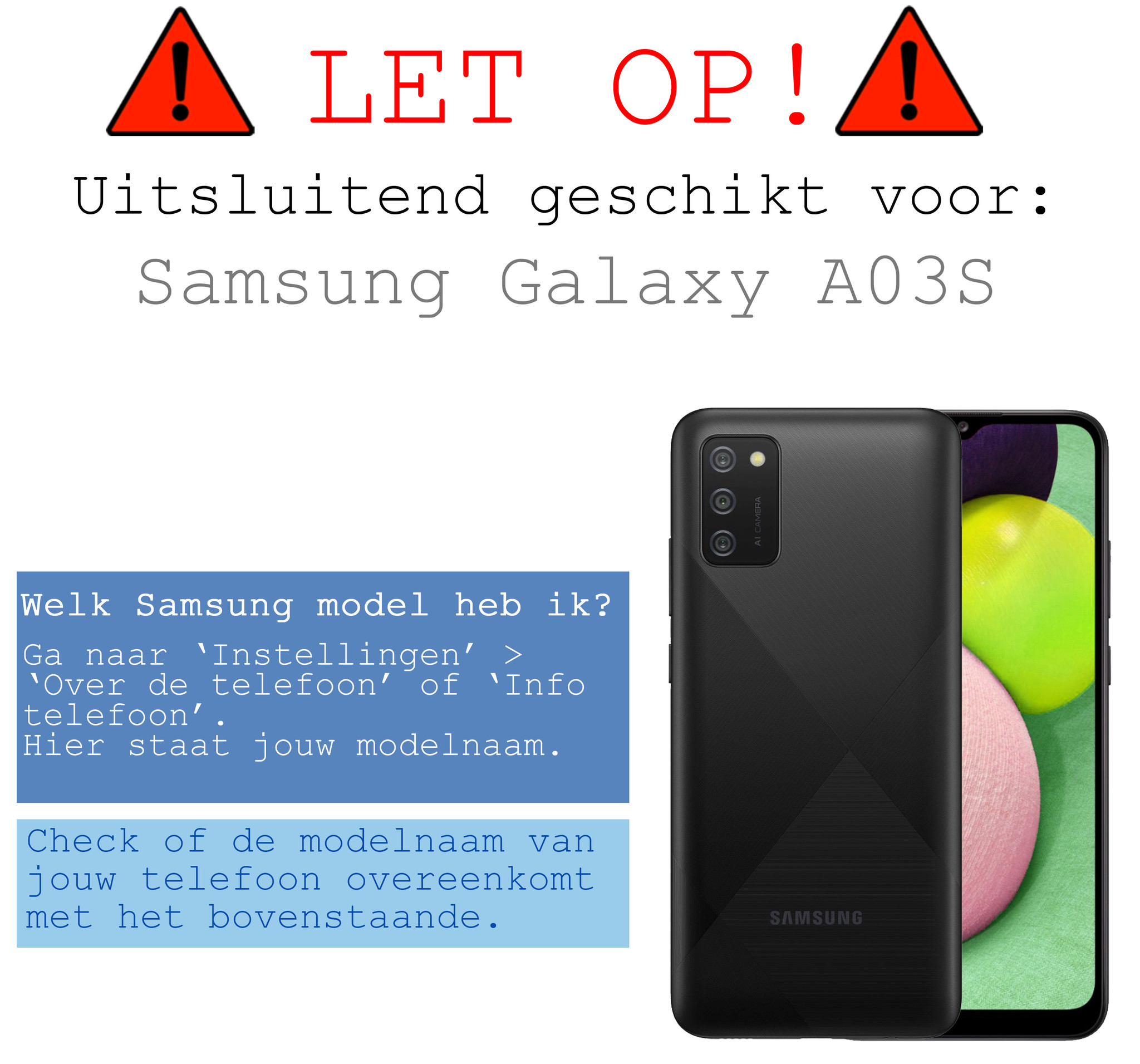 BASEY. Hoes Geschikt voor Samsung A03s Hoesje Shock Proof Case Hoes - Hoesje Geschikt voor Samsung Galaxy A03s Hoes Cover Shockproof - Transparant