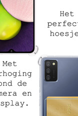 BASEY. Hoes Geschikt voor Samsung A03s Hoesje Shock Proof Case Hoes - Hoesje Geschikt voor Samsung Galaxy A03s Hoes Cover Shockproof - Transparant - 2 Stuks